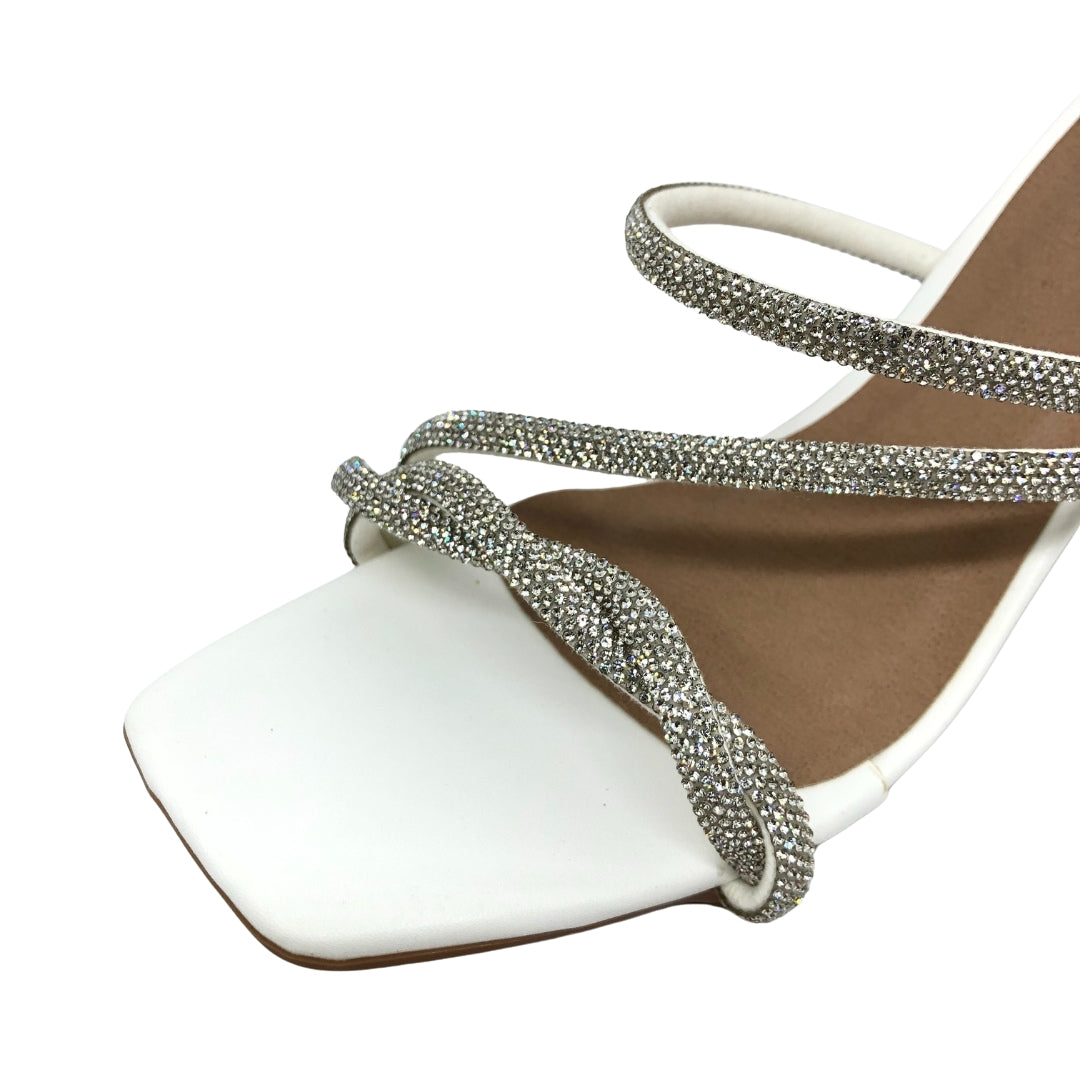Tamanco Feminino Tiras Brilhantes - Bia