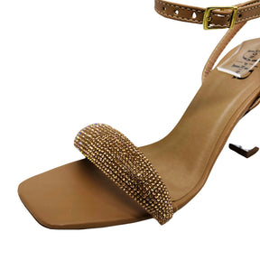 Salto Acrílico Transparente Strass Brilhante - Thais