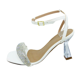 Salto Acrílico Transparente Strass Brilhante - Thais